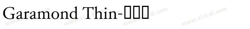 Garamond Thin字体转换